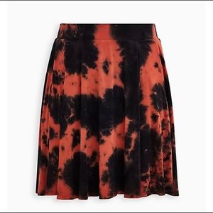 BLACK & BROWN TIE-DYE SUPER SOFT SKORT with POCKETS!